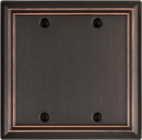 Vista 10 de Juego de 1 placa de pared de metal, bronce envejecido Midsize 1 Toggle 1 Decorator Combo Wall Plate for GFCI Outlets, Light Switches, Ideal for