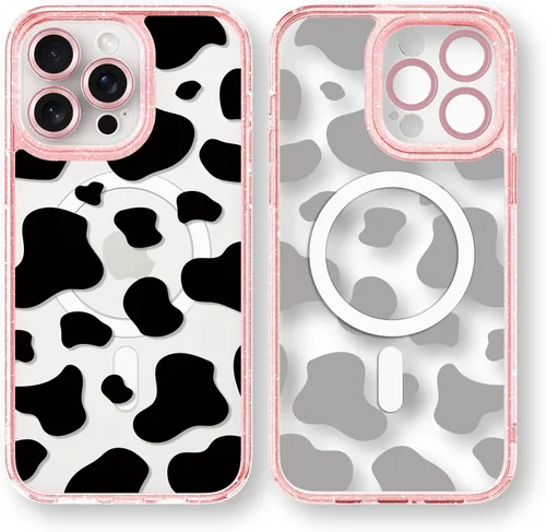 Vista 68 de Compatible para iPhone 13 Funda Bonita Estética - Funda para Teléfono Rosa con Purpurina con Protector de Cámara - Diseño de Cubierta