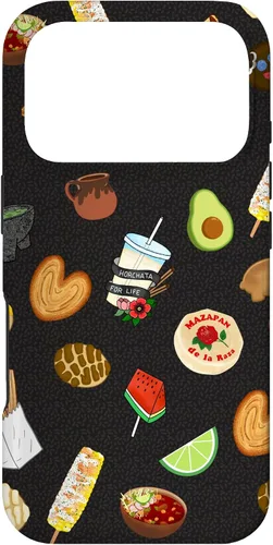 Vista 29 de Funda para iPhone 14 Pro Black Antojitos Mexican Food Latino Tacos Pan Dulce