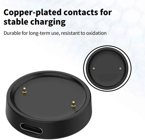 Vista 5 de Compatible con cargador Amazfit Bip 6, base de carga de repuesto para cargador de base tipo C para Amazfit Active 2/Active 2 Square Smartwatch