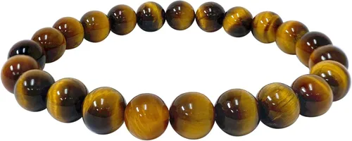 Vista 96 de Gem Avenue Handmade Round Bead Stretch Bracelet Unisex Natural Stone Beaded Jewelry for Men & Women, Elastic Wristband for Daily Wear