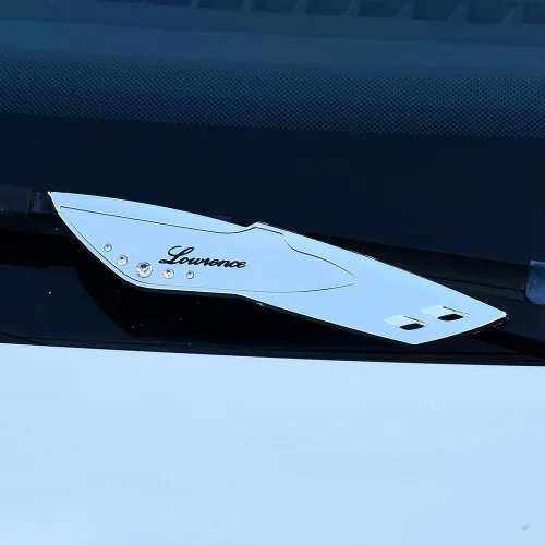 Vista 5 de 1 Par Soporte de Limpiaparabrisas de Coche Spoiler de Aleta de Escobilla de Limpiaparabrisas Tabletas de Presión, Todo Plateado