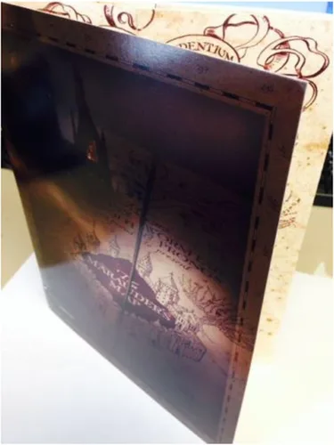 Vista 8 de Mapa del Merodeador de Hogwarts, mundo de Harry Potter de Warner Bros, edición limitada