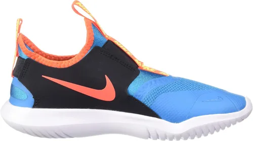 Vista 4 de Nike Flex Runner - Tenis de correr para niños en edad preescolar, Láser AzulHyper CarmesíNegro
