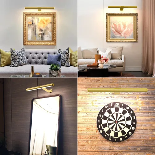 Vista 6 de Battery Picture Lights 16 inch-2PACK , Wireless Rechargeable Painting Light for Art with Remote, Full Metal Led Picture Lights Dimmable Wall Light