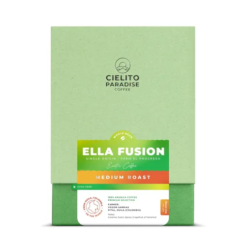 Vista 11 de Cielito Paradise Castillo Café – Grano entero de tostado medio de Huila Colombia, sedoso con chocolate con leche, panela, canela y naranja, 12 onzas