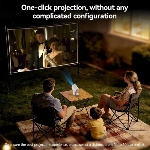 Vista 10 de Mini proyector 1080P Proyector portátil inteligente Blanco