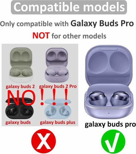 Vista 2 de 6 pares de auriculares de repuesto para Galaxy Buds Pro Eartips, S/M/L de 3 tamaños, goma de silicona flexibles, puntas de ala compatibles con Negro