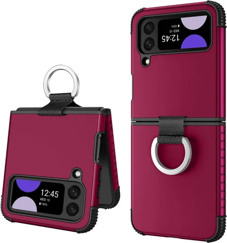 Vista 8 de [Usado] BENTOBEN Funda para Samsung Galaxy Z Flip 4, Z Flip 4 5G, resistente 2 en 1, cuerpo completo, resistente, a prueba de golpes, con anillo