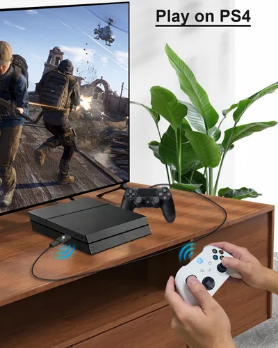 Vista 3 de GuliKit Adaptador inalámbrico Goku, compatible con consolas PS4 Switch Xbox Series SX Xbox One, compatible con controlador Kingkong Pro, controlador