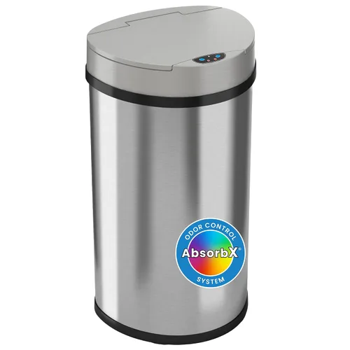 Vista 9 de iTouchless Cubo de basura de 4 galones con filtro de olor AbsorbX y fragancia de limón, contenedor de basura automático sin contacto, perfecto