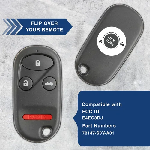 Vista 5 de KeylessOption Llavero de repuesto con control remoto para entrada sin llave para E4EG8DJ