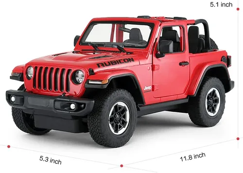 Vista 5 de RASTAR Coche de Control Remoto Todo Terreno, 1:14 Jeep Wrangler JL RC Vehículo de Carrera Todo Terreno, Vehículo de Juguete para Niños y Adultos