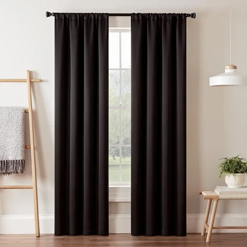 Vista 19 de Eclipse Darrell - Cortinas térmicas blackout para ventana, diseño moderno con ojales, para dormitorio o sala de estar (panel individual), 37 x 54