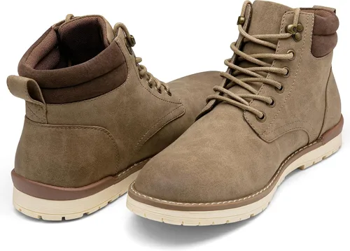 Vista 6 de Vostey Botas de senderismo impermeables para hombre, botas chukka casuales para hombres