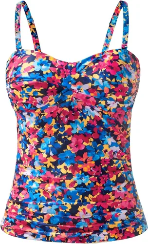 Vista 11 de Holipick Top de tankini para mujer con frente torcido, traje de baño bandeau, control de abdomen, traje de baño solo arriba, sin parte de abajo Negro