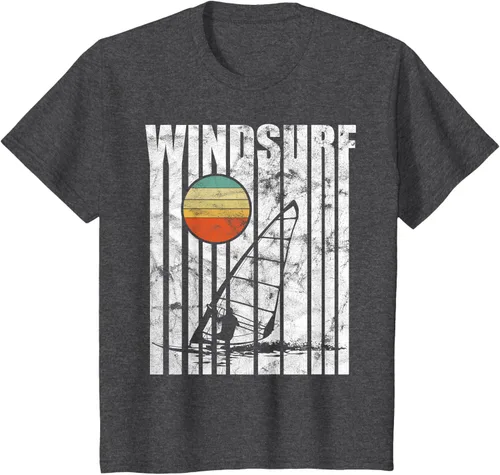 Vista 29 de Camiseta vintage de windsurf con regalo vintage de windsurf, Negro, S
