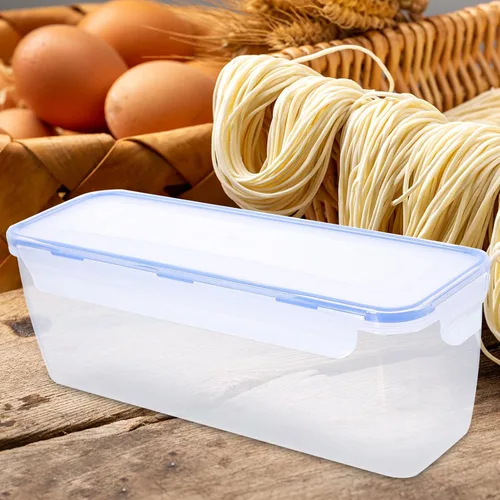 Vista 7 de Cabilock Caja de almacenamiento de fideos rectangular Recipientes de pasta grandes Tapa sellable para cocina