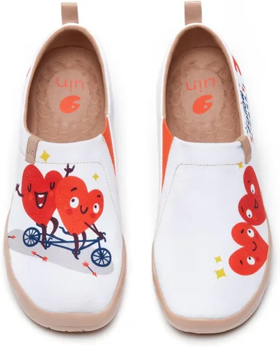 Vista 23 de UIN Zapatos de viaje para caminar para hombre, sin cordones, de lona, informales, ligeros, cómodos y modernos, diseño de perritos felices Ahhhhh