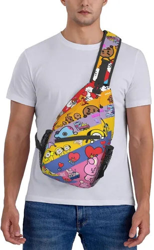 Vista 7 de SSNDFVY Bolso bandolera de gran capacidad para mujeres y hombres, bolso cruzado, bolso de hombro, bolsas de pecho para viajes, senderismo, gimnasio