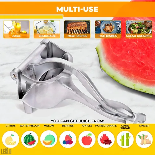 Vista 7 de Exprimidor de mano – Exprimidor manual de aluminio para limón, naranja, lima, pomelo y granada – Mango ergonómico duradero, diseño compacto y fácil