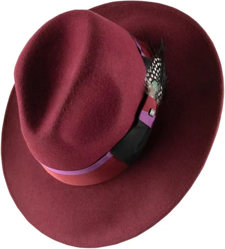 Vista 8 de B Couture Lior Wool Felt Fedora Hat Wide Brim