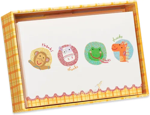 Vista 5 de Papyrus Tarjetas de agradecimiento para baby shower con sobres, animales (14 unidades)