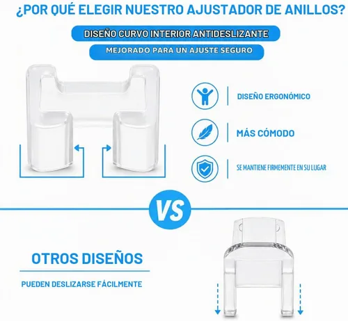 Vista 3 de Ajustador de tamaño de anillo invisible, paquete de 24, 12 tamaños