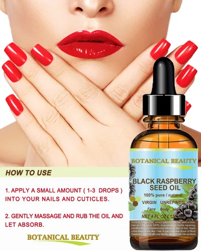 Vista 8 de Botanical Beauty Aceite de semillas de frambuesa negra, 100% puro, natural, sin diluir, virgen, sin refinar, aceite portador prensado en frío