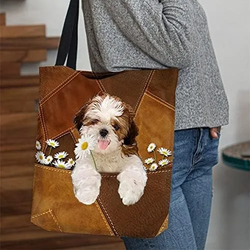 Vista 3 de LOVELYPOD Bolsa de mano personalizada para perros, bolsa de mano con nombre personalizado para perros, bolsa de mano para todas las mujeres, regalo