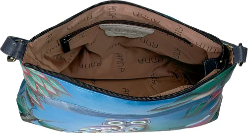 Vista 39 de Anna by Anuschka Women's Genuine Leather Medium Crossbody with External Zipper Pocket