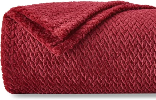 Vista 49 de NEWCOSPLAY Manta de Tiro Súper Suave Aqua Franela Sedosa Premium Fleece con Patrón de Hojas Ligera Manta de Cama para Uso en Todas las Estaciones