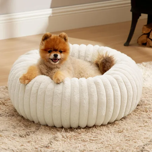 Vista 30 de Bedsure ComfyFleece® Donut - Cama para perros pequeños con funda extraíble lavable