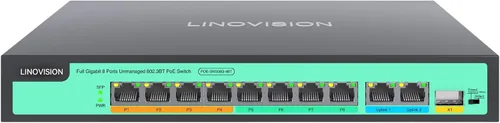 Vista 10 de LINOVISION Interruptor Full Gigabit PoE++ de 4 puertos, 802.3bt 90W