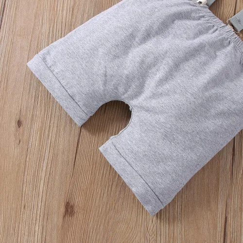 Vista 8 de vivifayee Conjunto de pantalones y tirantes para bebé niño de un primer cumpleaños