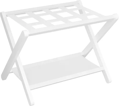 Vista 15 de Heybly HLR010Z1 - Portaequipajes, soporte plegable para maleta con estante de almacenamiento, soporte de equipaje de alta resistencia