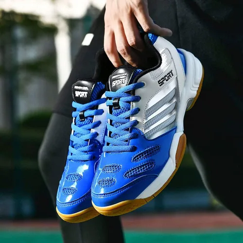 Vista 4 de zxcvb Tenis Bádminton Zapatos de los Hombres Nuevos Tendón de Ox Inferior de Desgaste Antideslizante de los Hombres de Baja Primavera Tenis de Mesa