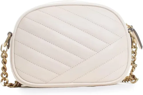 Vista 8 de Tory Burch Kira Chevron - Bolsa pequeña para cámara, Crema