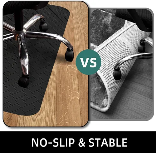 Vista 5 de Tapete para silla de oficina para suelo duro, tapete para silla de computadora de 48 x 36 pulgadas, protector de suelo de escritorio multiusos