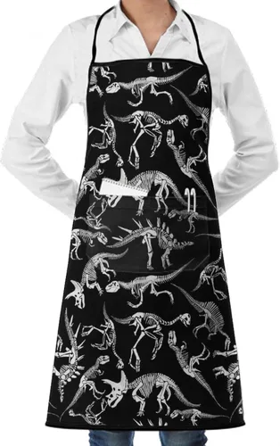 Vista 36 de Delantal unisex con cuello ajustable con bolsillos espaciosos y lazos largos