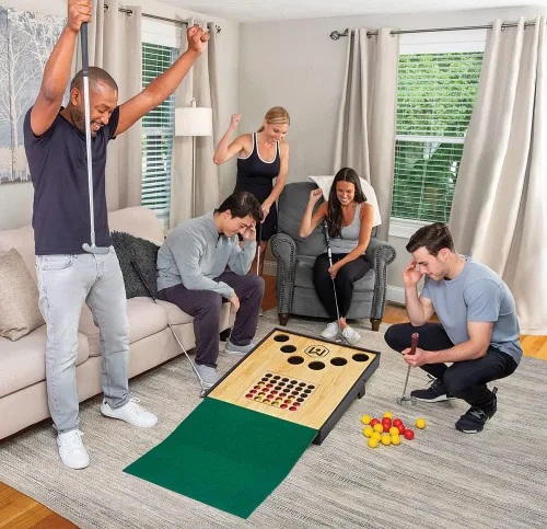 Vista 4 de Wicked Big Sports Fore Across Juego de golf Putting Connect de cuatro estilos Practica de golf con precisión estilo de juego con Putting Green