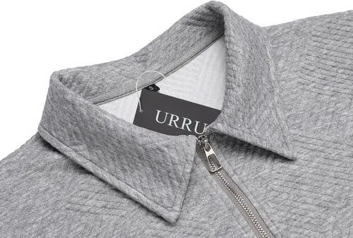 Vista 5 de URRU Conjunto de camisa polo y pantalones cortos para hombre, trajes de verano a la moda, casual, de manga corta, traje de polo para hombre