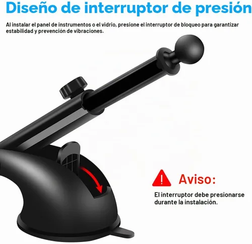 Vista 5 de HZEL Soporte Magnético para Teléfono de Coche, Montaje de Teléfono Celular para Parabrisas y Tablero del Vehículo, Ventosa Manos Libres Accesorios