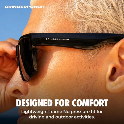 Vista 7 de grinderPUNCH Super Dark CAT 4 Gafas de sol XL XXL Big Head Extra Grandes Hombres