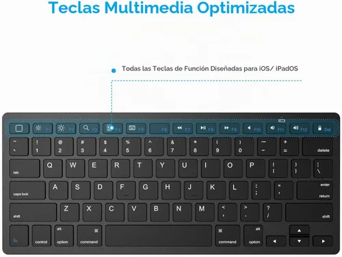 Vista 6 de OMOTON Teclado Bluetooth compatible con iPad A16 de 11ª y 10ª generación, iPad 10.2 (9ª/8ª/7ª), iPad Pro de 13/12.9/11 pulgadas, iPad Air/Mini y más