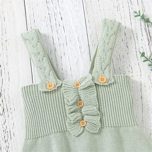 Vista 3 de Conjunto de ropa de bebé niña recién nacida, mameluco de algodón sin mangas, suéter de conejo, ropa para bebé niña