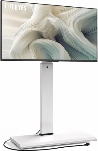 Vista 11 de FITUEYES - Soporte universal de suelo para TV con base de hierro, montaje giratorio para televisores LED, LCD, OLED, plasma, de pantalla plana