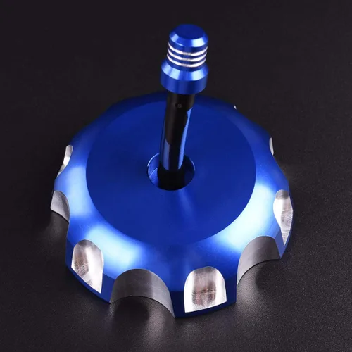 Vista 4 de Billet - Tapa del depósito de combustible de gas con manguera de ventilación para Yamaha Raptor 700 2006-2016, TTR125 2000-2004, para CR85 Azul