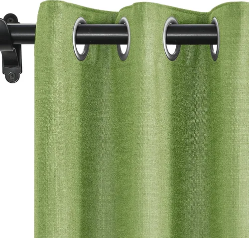 Vista 19 de Fcosie Cortinas opacas de lino 100 % opacas de 50 pulgadas de ancho x 63 pulgadas de largo, paneles de cortina con ojales para sala de estar