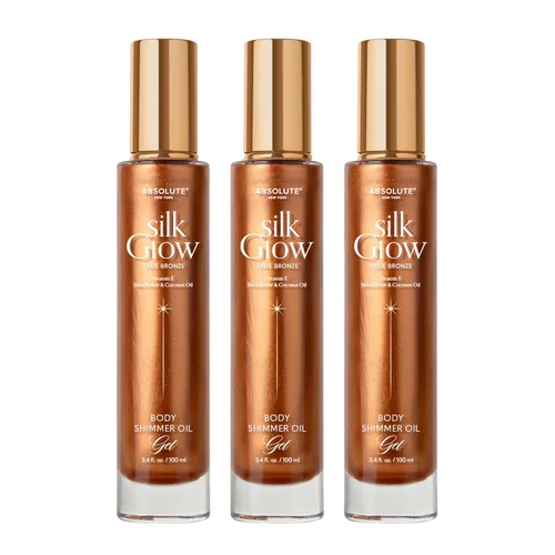 Vista 13 de Absolute New York - Silk Glow Shimmer Mist Glow, radiante, brillo para cuerpo, cara y cabello, manteca de karité, aceite de coco, vitamina E